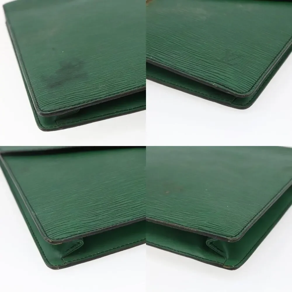 Louis Vuitton Epi Porte Documents Bandouliere Briefcase Green